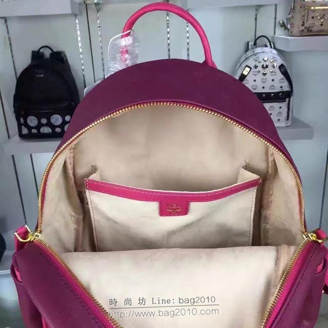 MCM女包 原單 經典款 MCM子母包 前面袋子可拆卸 Cosmo圖案 MCM女雙肩背包  mdmc1018